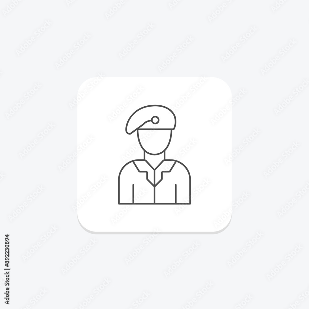 Soldiers thinline icon , vector, pixel perfect, illustrator file Soldiers thinline icon , vector, pixel perfect, illustrator file