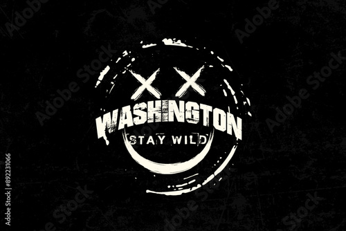 Creative streetwear concept vector graphic design	grunge style typography