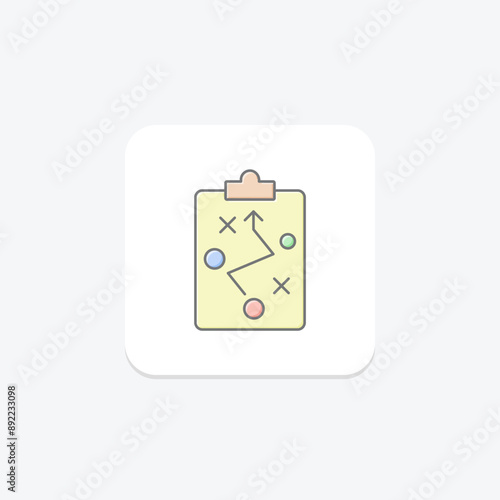 Tactics lineal color icon , vector, pixel perfect, illustrator file
