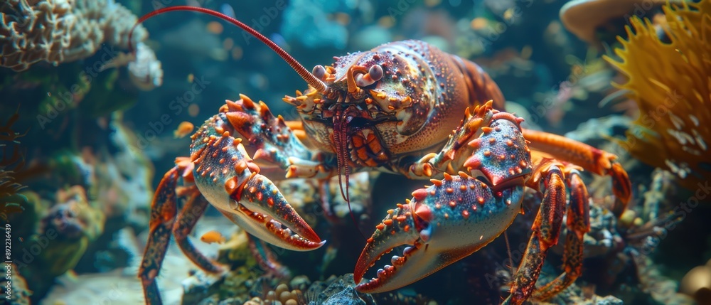 Magnificent Giant Lobster and King Crab Encounter in Pristine Marine Sanctuary, Captured in Stunning Detail Magnificent Giant Lobster and King Crab Encounter in Pristine Marine Sanctuary, Captured in Stunning Detail