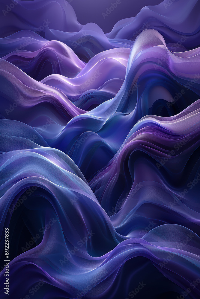 Obraz premium Fluid Shapes in Dark Color Palette