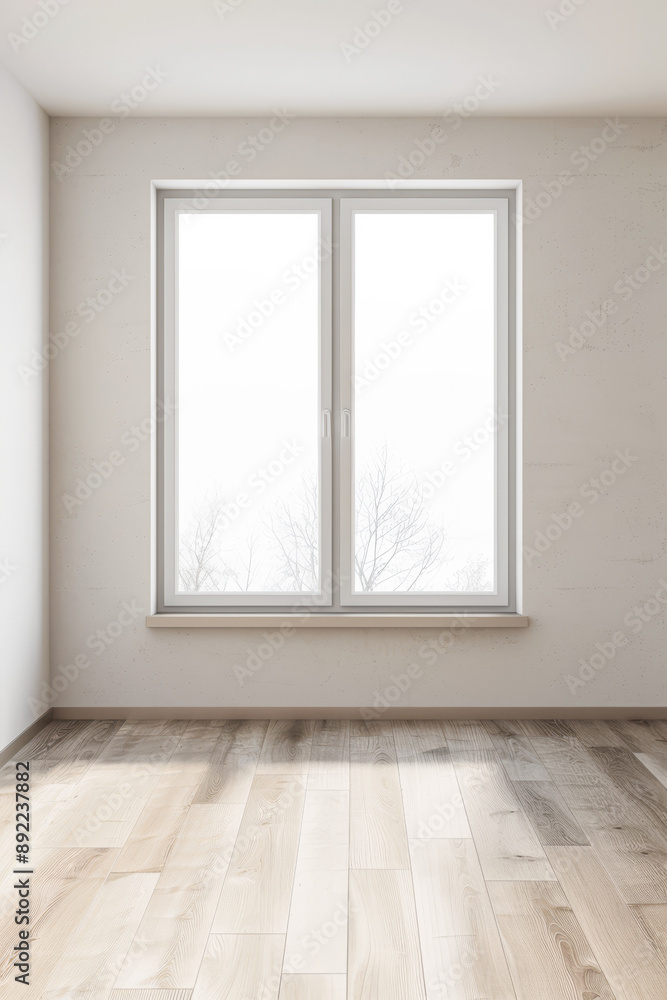 Large window in an empty luxury apartment room with no furniture and copy space. Residential interiors design composition mockup image. 28 Large window in an empty luxury apartment room with no furniture and copy space. Residential interiors design composition mockup image. 28