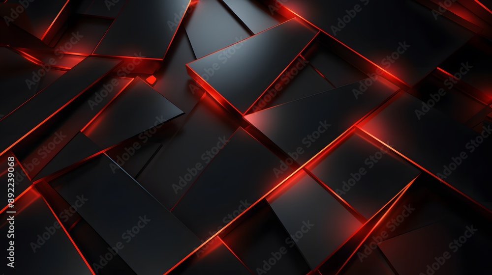 3d rendering of red and black abstract geometric background. Scene for advertising, technology, showcase, banner, game, sport, cosmetic, business, metaverse. Sci-Fi Illustration. Product display 3d rendering of red and black abstract geometric background. Scene for advertising, technology, showcase, banner, game, sport, cosmetic, business, metaverse. Sci-Fi Illustration. Product display