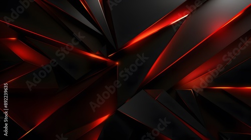 Wallpaper Mural 3d rendering of red and black abstract geometric background. Scene for advertising, technology, showcase, banner, game, sport, cosmetic, business, metaverse. Sci-Fi Illustration. Product display Torontodigital.ca