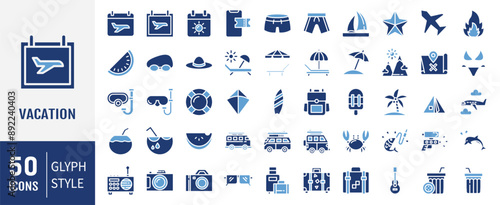 Set of 50 Tour and travel icon set. Travel and tour icons set. Tourism vector icon