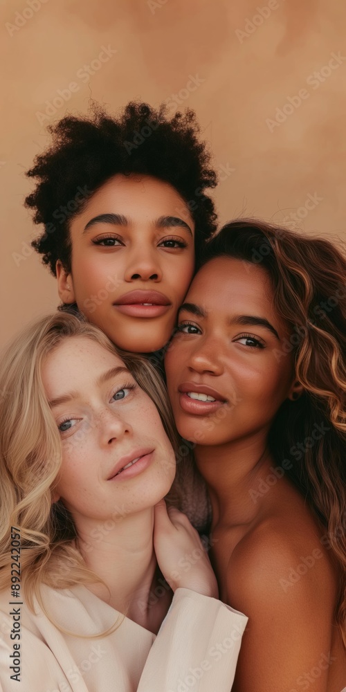 Diverse models of different ethnicities display sensuality and beauty. Diverse models of different ethnicities display sensuality and beauty.