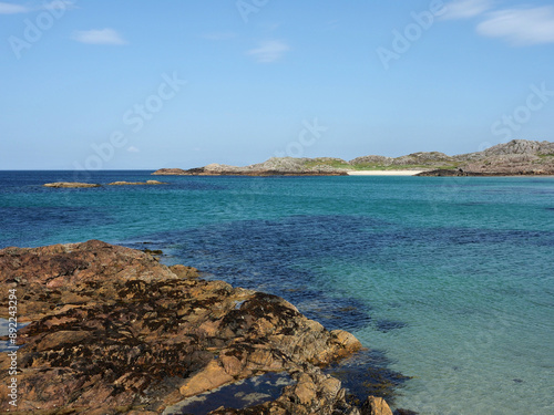 Stunning beach on the Isle of Coll. Inner Hebrides. Scotland. 
The Isle of Coll is a small Hebridean island, very much off the beaten track with many amazing beaches to explore.