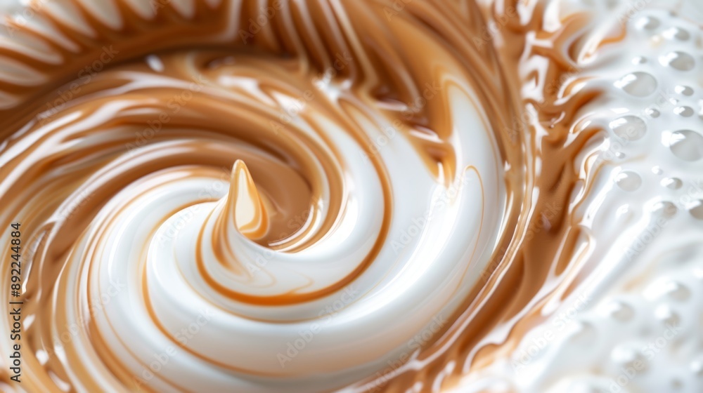 Swirling milk and coffee forming intricate shapes, organic shapes, calming and artistic, high-resolution photo, realistic photo Swirling milk and coffee forming intricate shapes, organic shapes, calming and artistic, high-resolution photo, realistic photo
