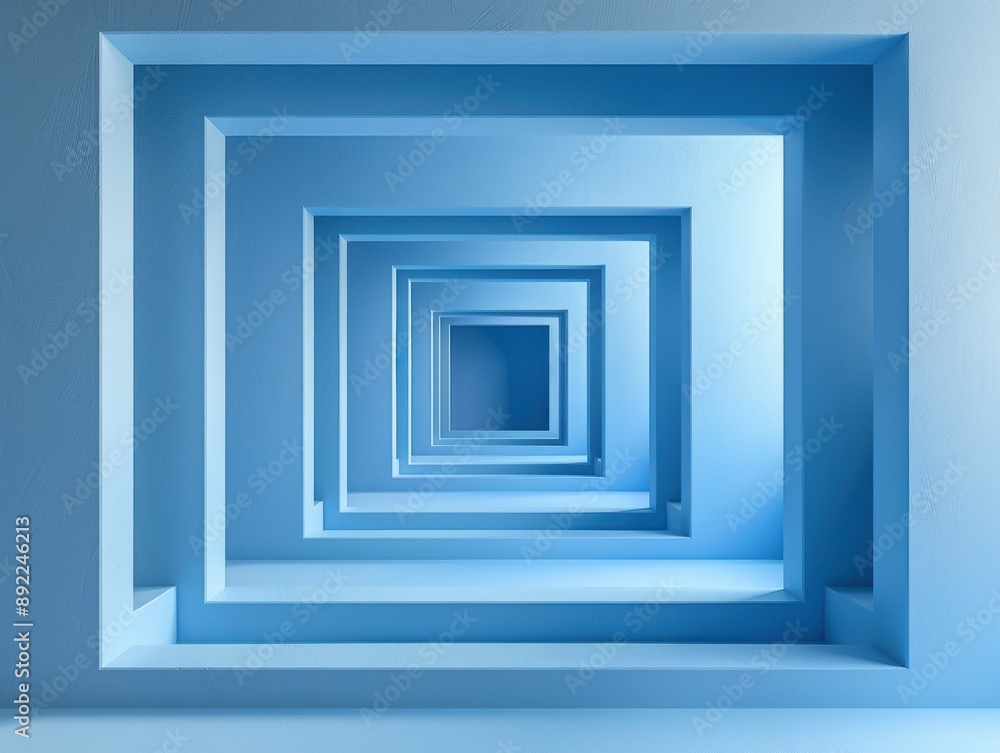 different sizes of rectangles equidistantly spaced surrounding a blue rectangle in the middle. different sizes of rectangles equidistantly spaced surrounding a blue rectangle in the middle.