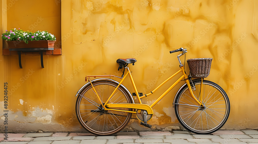 Yellow aesthetic bike fashion