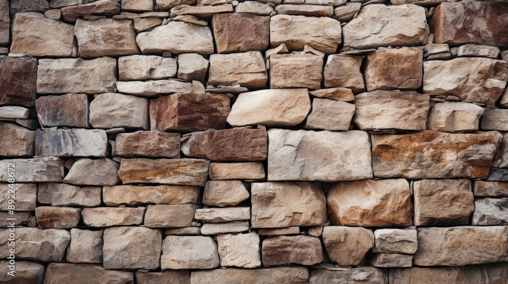Obraz premium Brown Stone Wall Texture with Naturalistic Light Effects