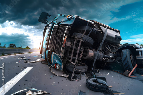 crashed truck photo