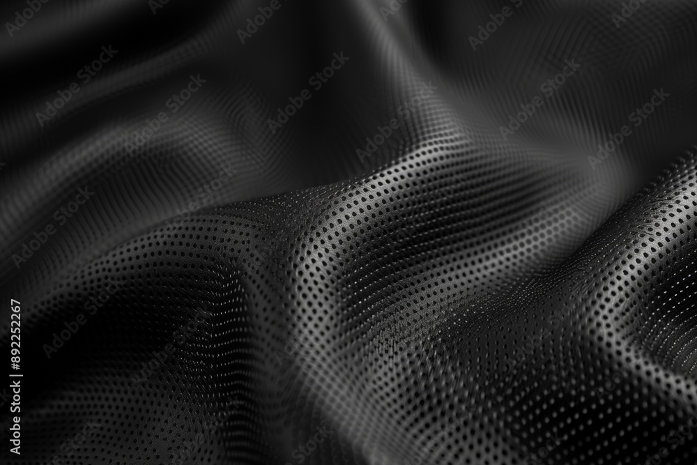 Fototapeta premium A black fabric with a pattern of dots