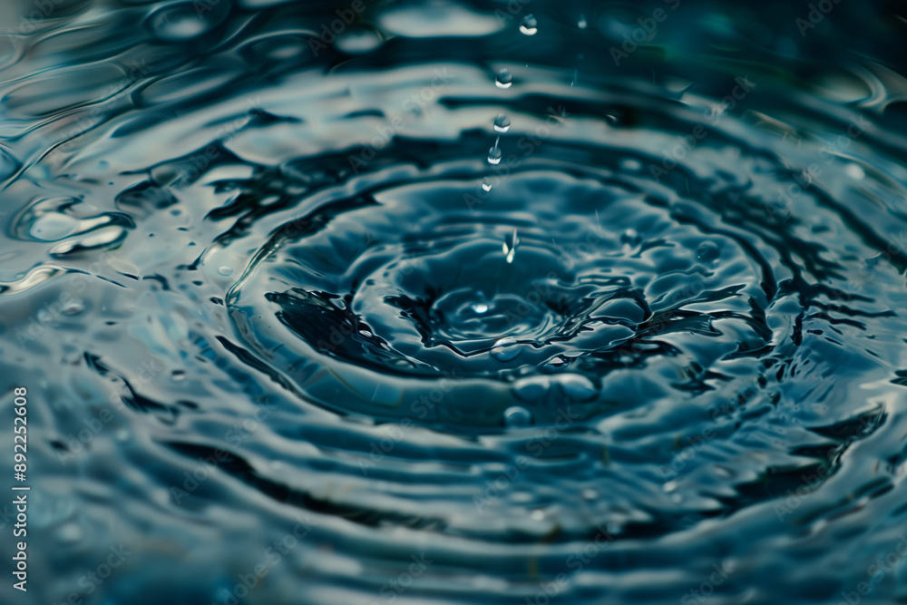 Pour hits the surface of the water. Pour hits the surface of the water.
