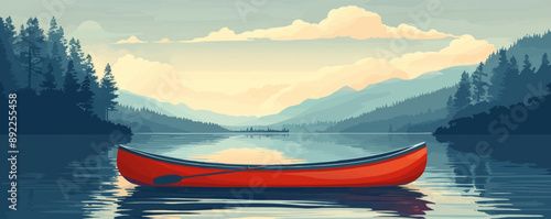 Sailing yacht gliding on azure waters. Vector flat minimalistic isolated illustration.