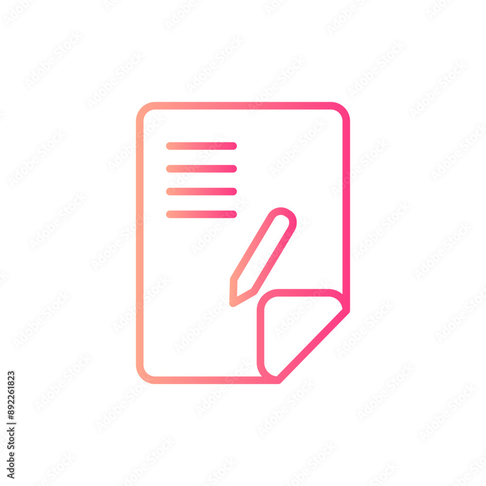 contract agreement gradient icon contract agreement gradient icon