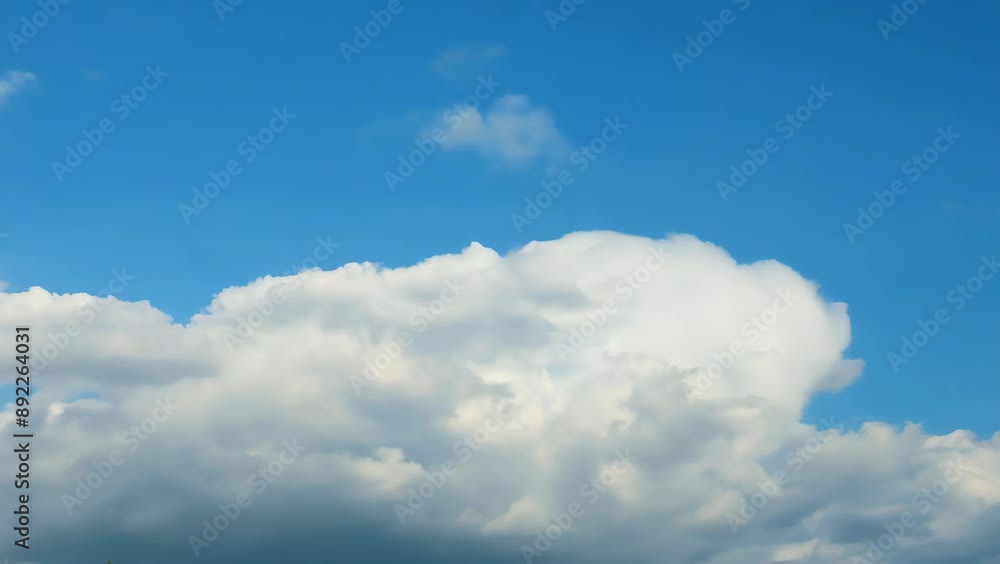 Floating Dreams: Puffy White Clouds in Blue Summer Sky Floating Dreams: Puffy White Clouds in Blue Summer Sky