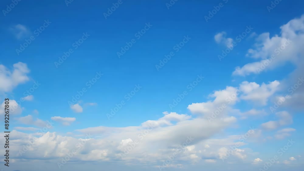 Sky Gazing: White Puffy Clouds in Blue Summer Daylight Sky Gazing: White Puffy Clouds in Blue Summer Daylight