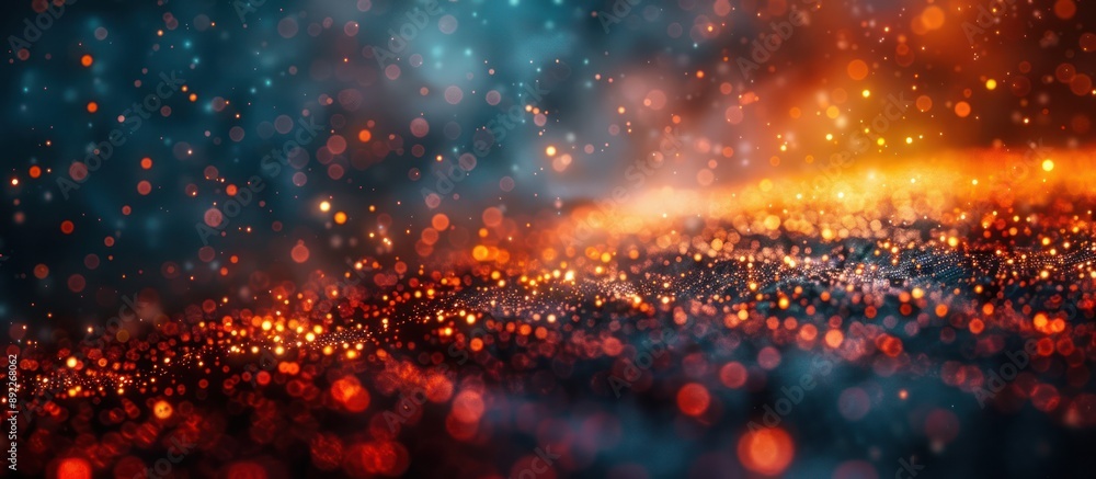 Fototapeta premium Abstract Background with Shimmering Lights and Bokeh