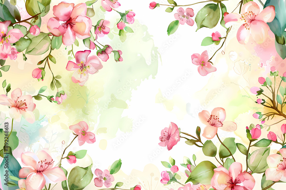 spring flower Card design Illustration, generated ai spring flower Card design Illustration, generated ai