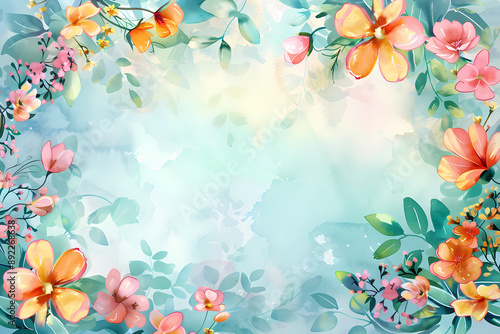 spring flower Card design Illustration, generated ai