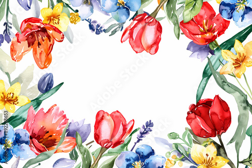 spring flower Card design Illustration, generated ai