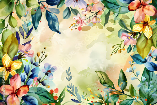spring flower Card design Illustration, generated ai