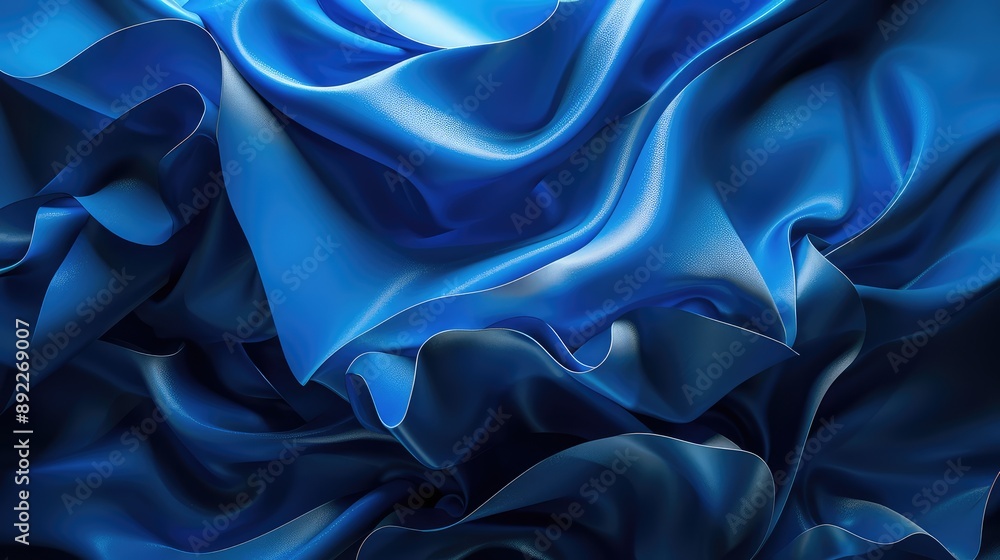 Fototapeta premium 3D Abstract blue background