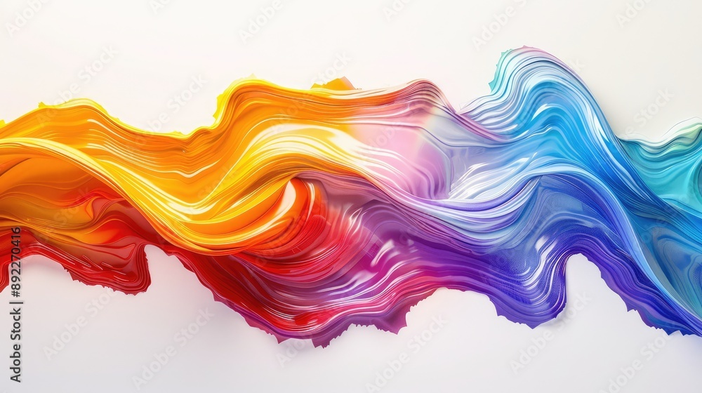 White background, colorful wave White background, colorful wave