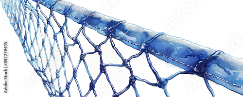Tennis net on a white background. Vector flat minimalistic isolated illustration.