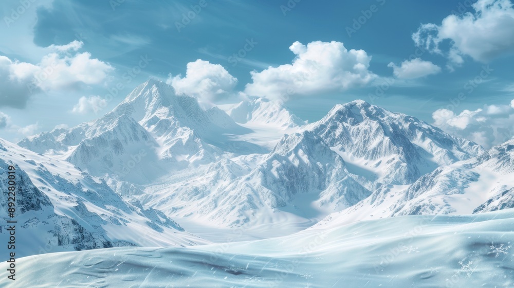 Snow-Covered Mountain Landscape Snow-Covered Mountain Landscape