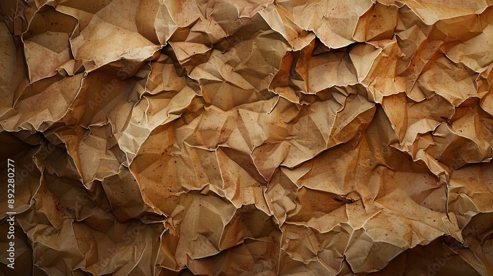 Brown old crumpled paper texture background. Close up of crumpled paper, Brown paper sheet. Brown old crumpled paper texture background. Close up of crumpled paper, Brown paper sheet.