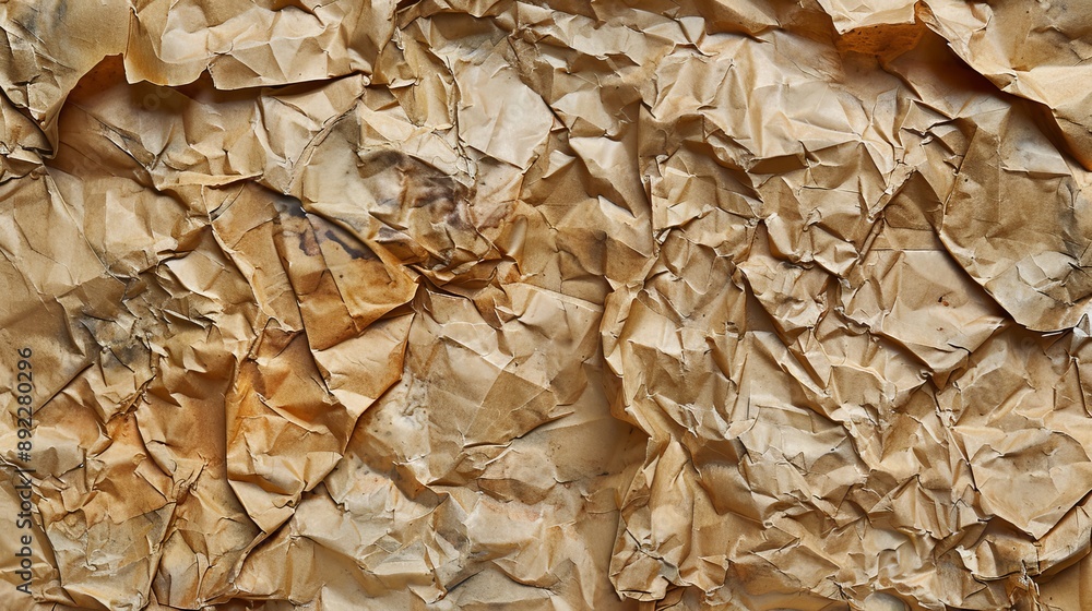 Brown old crumpled paper texture background. Close up of crumpled paper, Brown paper sheet. Brown old crumpled paper texture background. Close up of crumpled paper, Brown paper sheet.