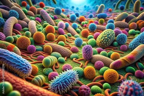 Obraz na płótnie Intestinal bacteria w salonie