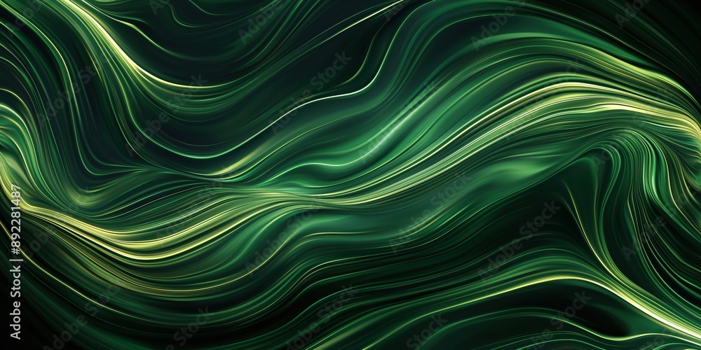 Abstract organic green lines as wallpaper background illustration created by ai Abstract organic green lines as wallpaper background illustration created by ai