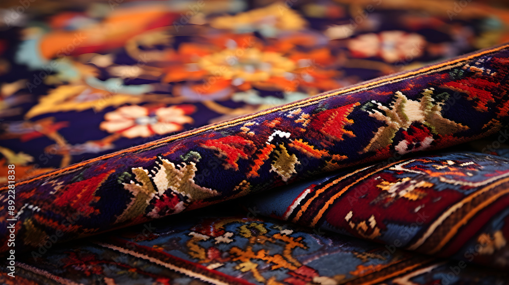 Richly Detailed and Vibrant, Handcrafted Persian Carpet - An Expression of Oriental Artistry and Craftsmanship Richly Detailed and Vibrant, Handcrafted Persian Carpet - An Expression of Oriental Artistry and Craftsmanship