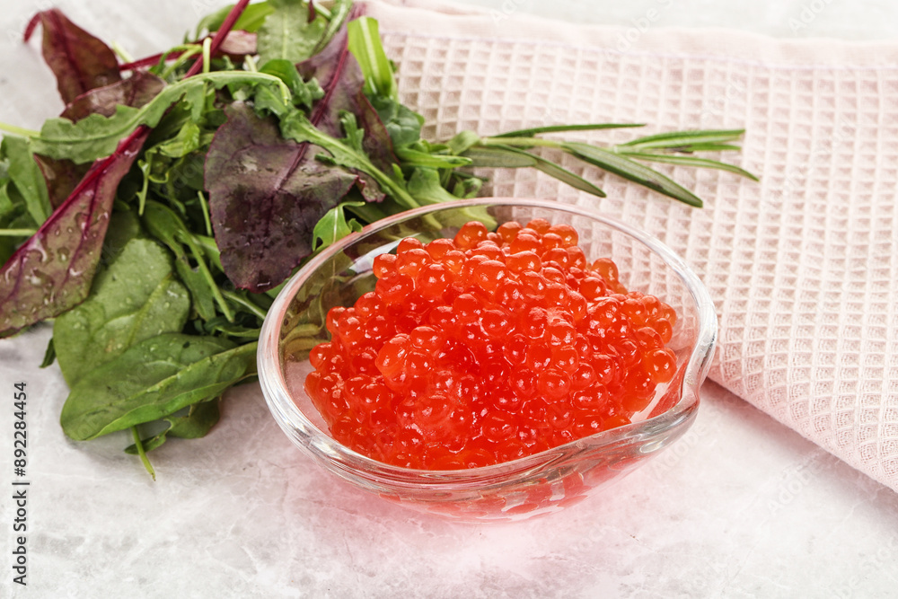 Red caviar in the bowl Red caviar in the bowl