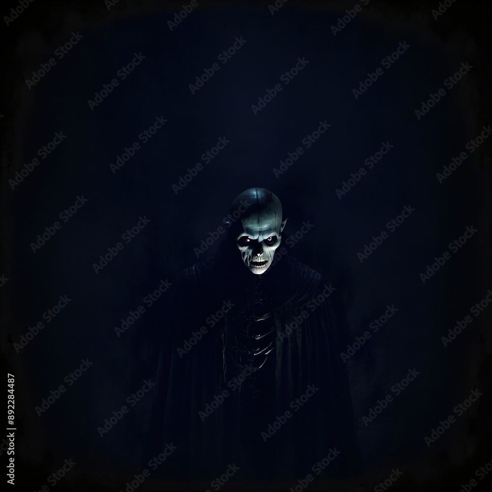Zombie, vampire on a black background. Zombie, vampire on a black background.