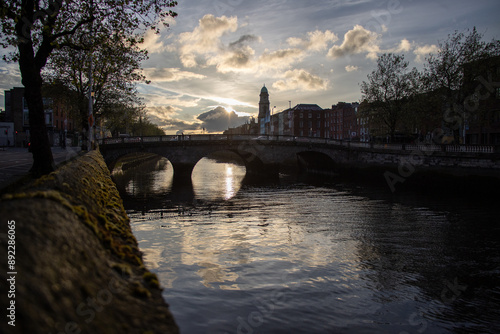 River Liffey at Sunset