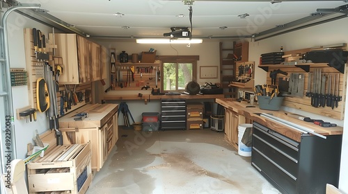 DIY woodworker's crafting and carpentry garage