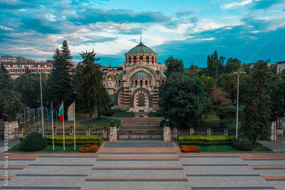 Aerial view of church in Pleven Bulgaria
Aerial view of church in Pleven Bulgaria