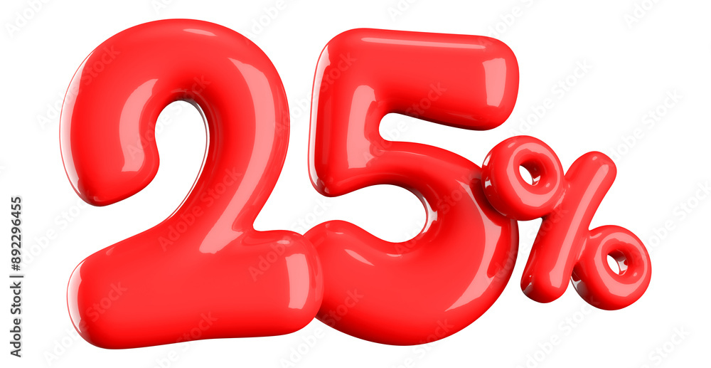 25 Percent Off Sale . Red Number Promotion 25 Percent Off Sale . Red Number Promotion
