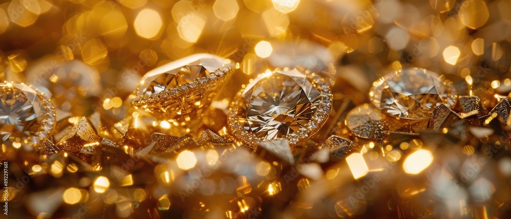 Radiant Harmony: Gold Jewelry and Raw Diamonds in Stunning Radiant Harmony: Gold Jewelry and Raw Diamonds in Stunning