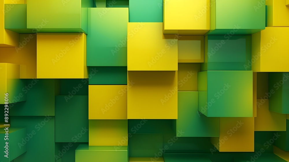 3d rendering of yellow and green abstract geometric background. Scene for advertising, technology, showcase, banner, game, sport, cosmetic, business, metaverse. Sci-Fi Illustration. Product display 3d rendering of yellow and green abstract geometric background. Scene for advertising, technology, showcase, banner, game, sport, cosmetic, business, metaverse. Sci-Fi Illustration. Product display