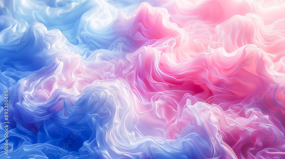 Fototapeta premium Pastel colored fabric forming abstract shapes and swirls