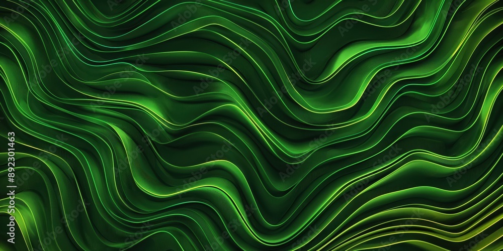 Fototapeta premium Abstract organic green lines as wallpaper background illustration created by ai