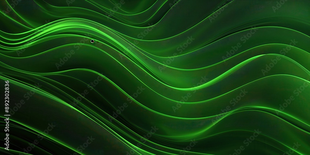 Naklejka premium Abstract organic green lines as wallpaper background illustration created by ai