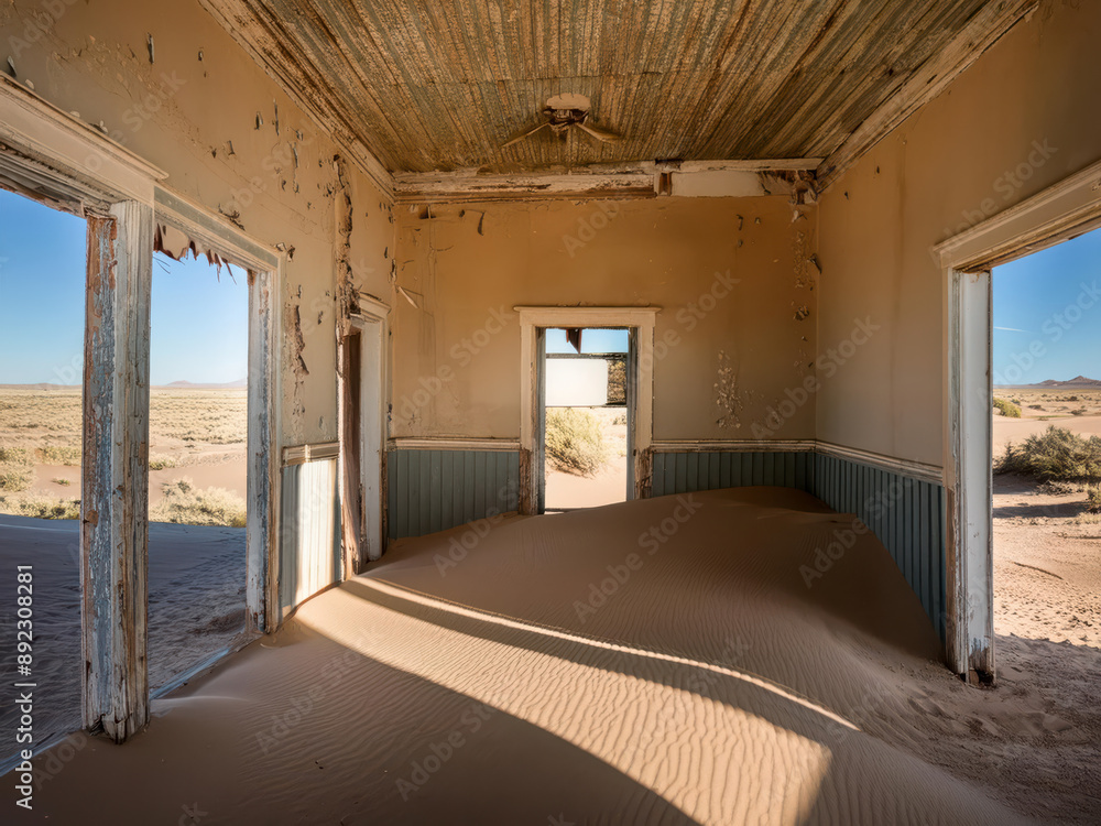 Fototapeta premium an old house in the desert