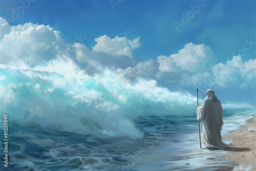 Bible series-Moses Illustration of the Red Sea