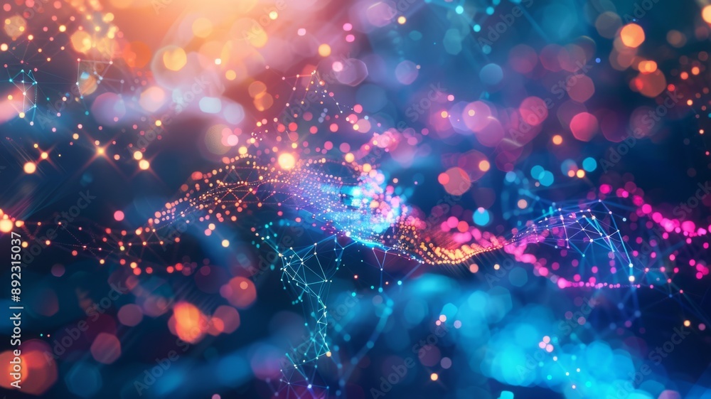 A mesmerizing abstract background with vibrant colors and glowing lights symbolizing connectivity, innovation, technology, and the digital world. A mesmerizing abstract background with vibrant colors and glowing lights symbolizing connectivity, innovation, technology, and the digital world.